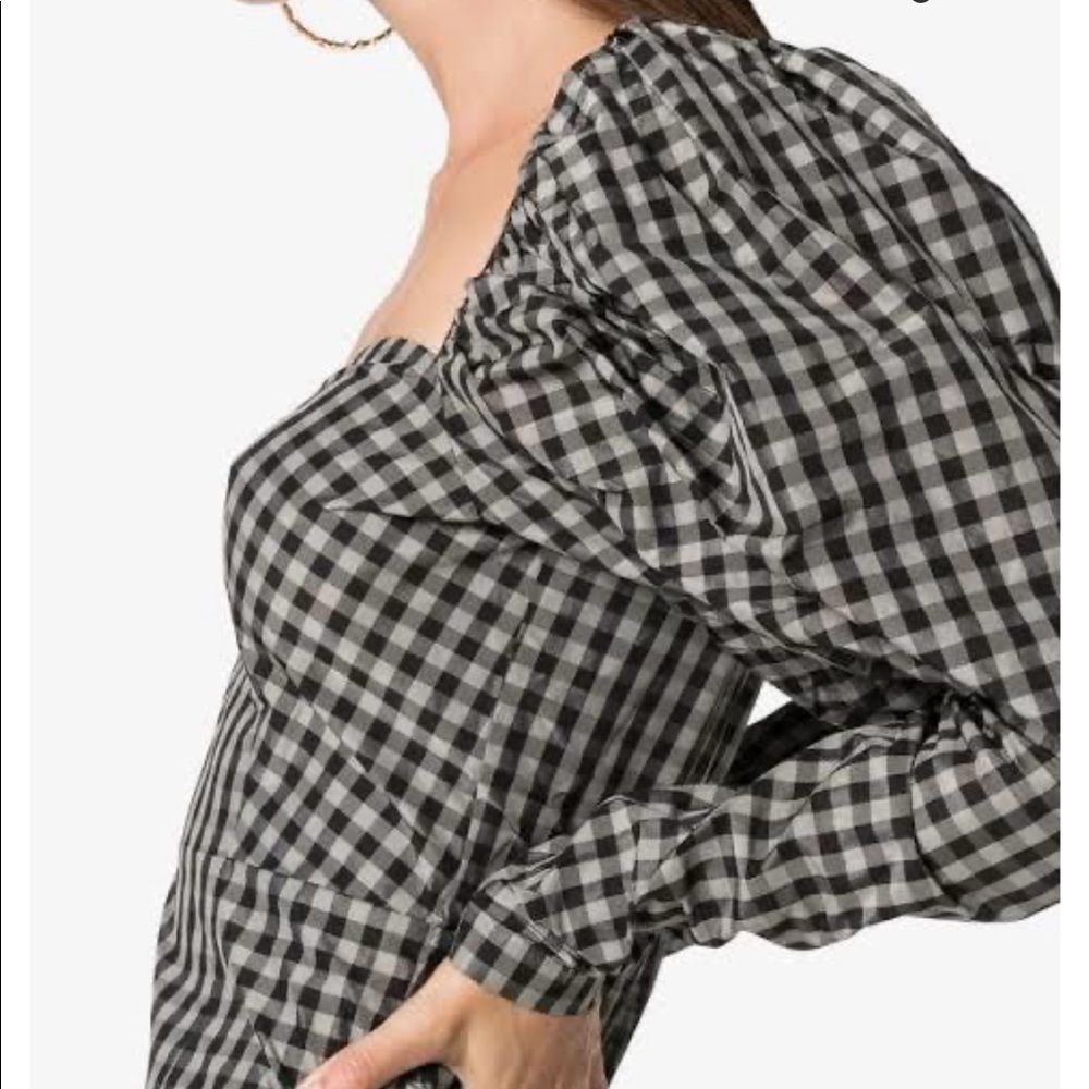 ROTATE BIRGER CHRISTENSEN Gingham shell mini dress - Picture 4 of 16
